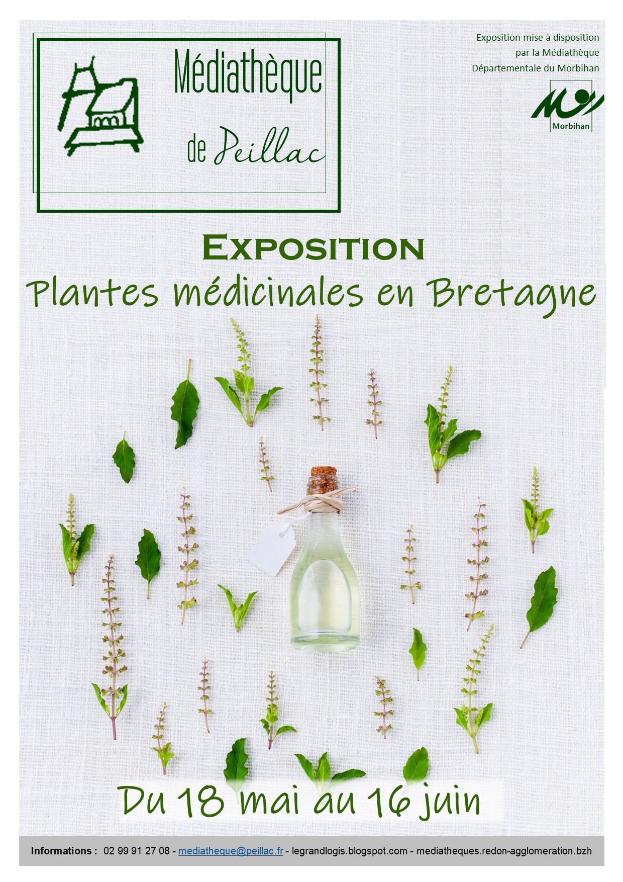 Affiche expo plantes medicinales en bretagne