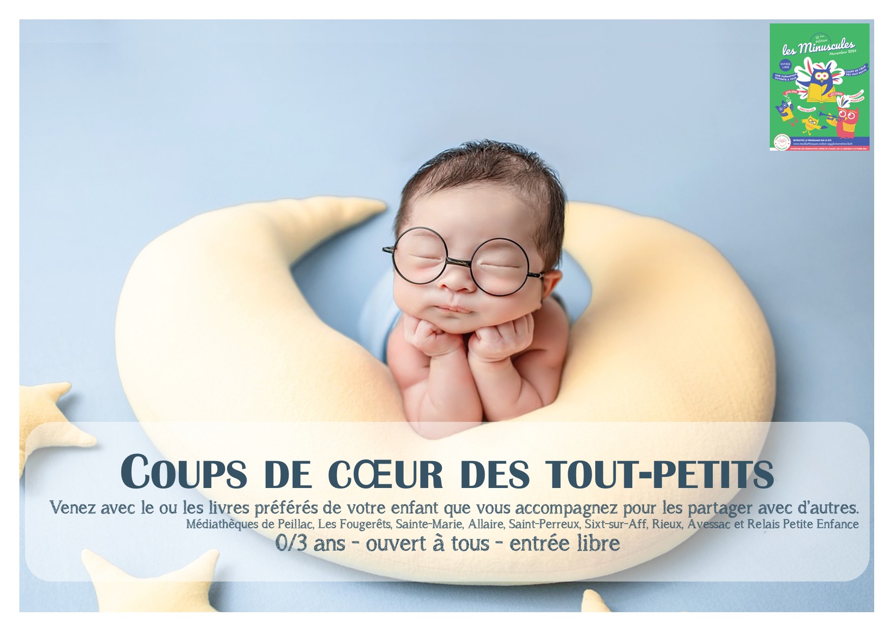 Affiche lectures coups de coeur toutes médiathèques