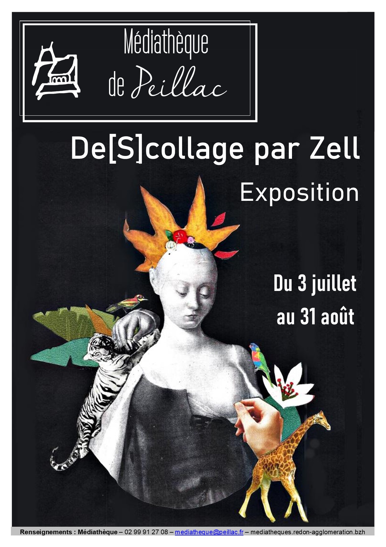 affiche expo DeScollage par Zell