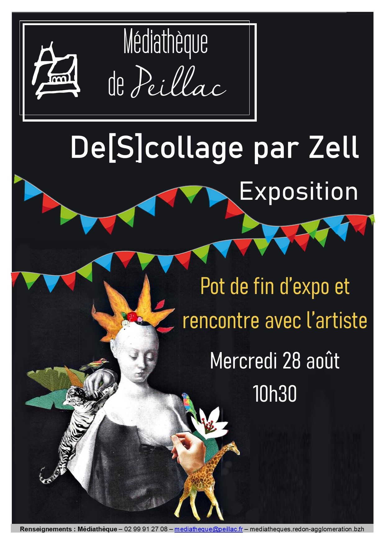 affiche pot fin expo DeScollage par Zell