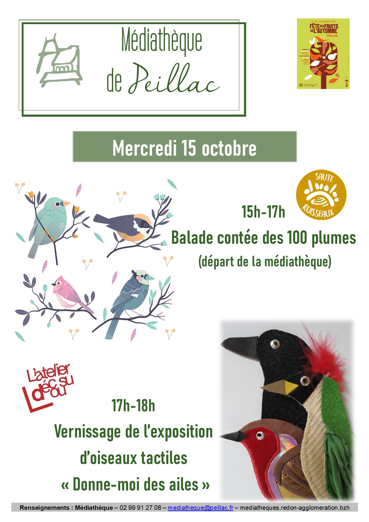 affiche balade contée et vernissage expo Donne moi des ailes