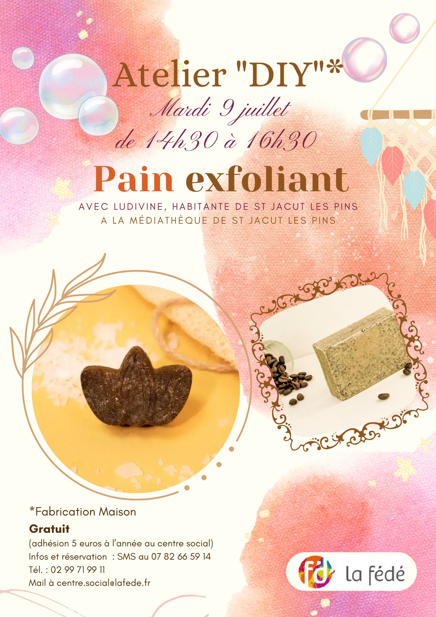 Atelier DIY pains exfoliant