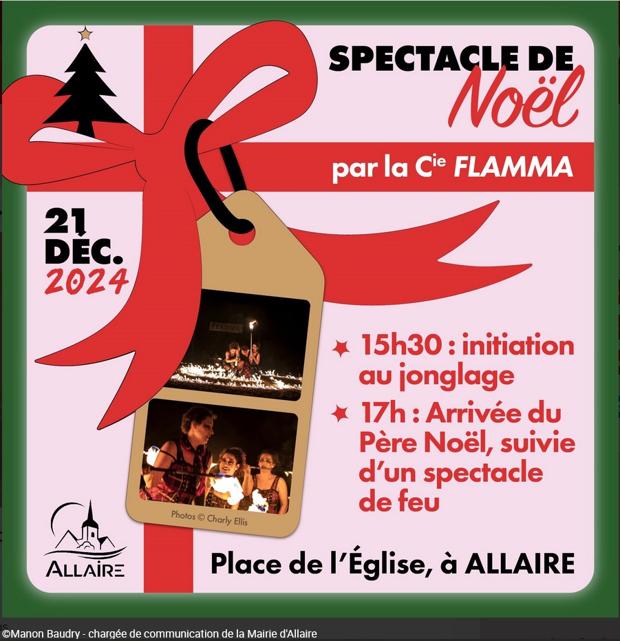 affiche spectacle Noël Manon